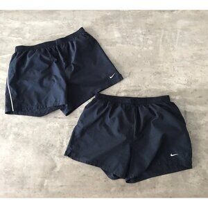 Nike Dri-Fit Shorts Women Medium Lot Blue Running Gym Training Athletic Workout